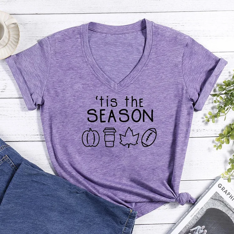 It's the season V-neck T Shirt-Annaletters