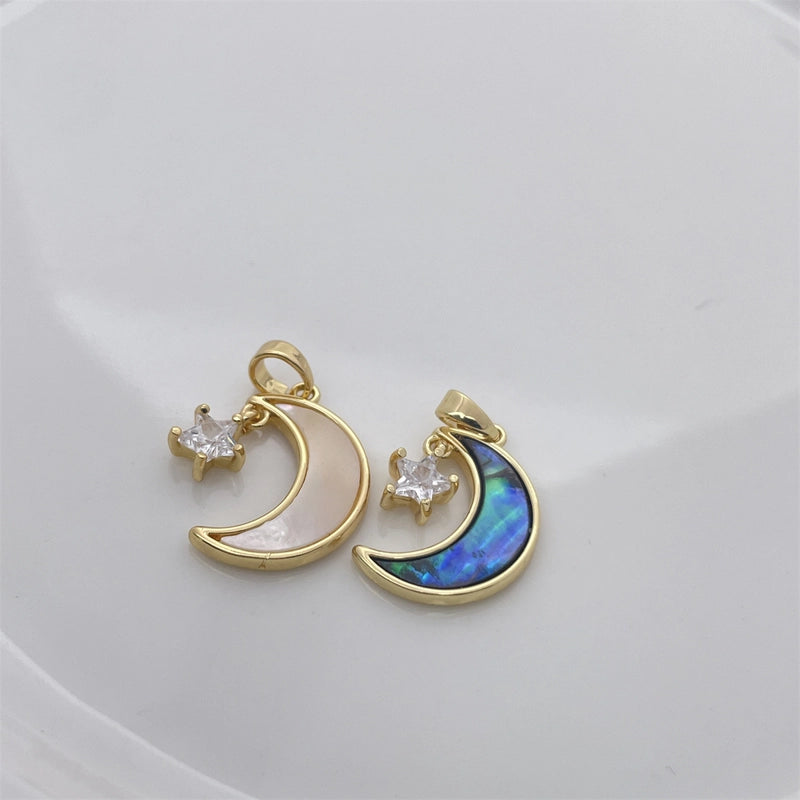 1 Piece Copper Moon Pendant Jewelry Accessories