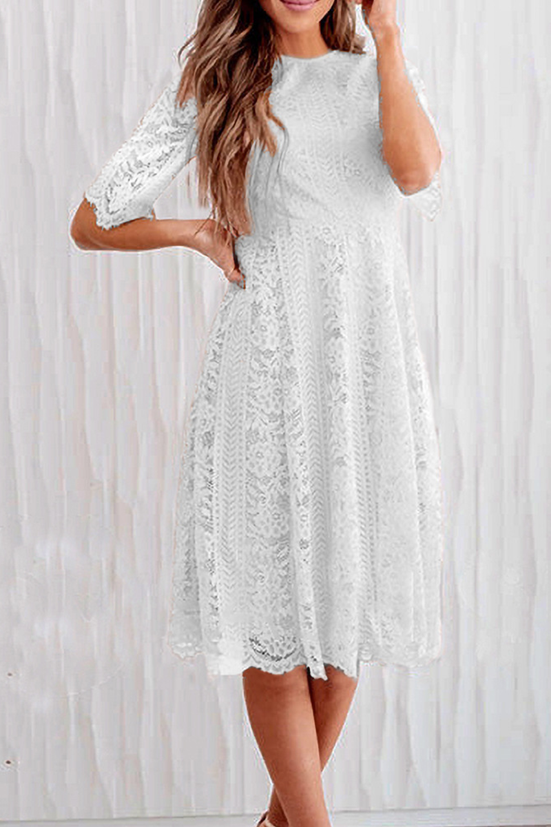 Promise In My Heart Lace Midi Dress