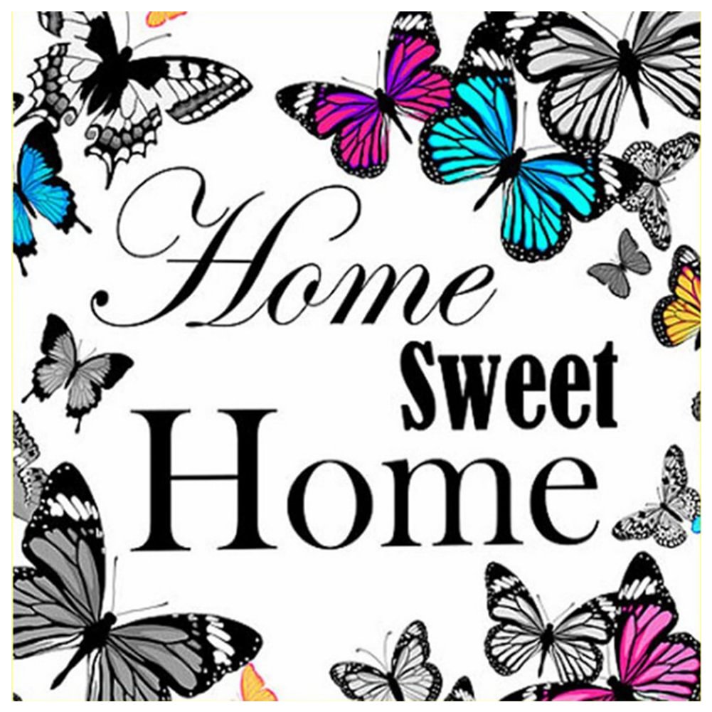 Butterfly Home - Full Round - Diamond Painting(30*30cm)
