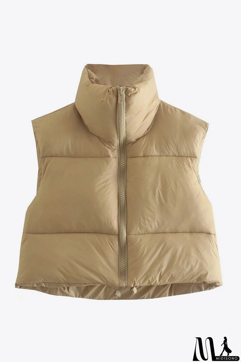 MidiSono - Zip-Up Drawstring Puffer Vest