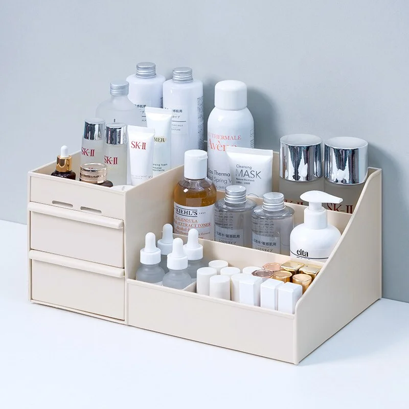 Large Capacity Cosmetic Storage Box Makeup Drawer Organizer Jewelry Nail Polish Makeup Container Desktop Sundries Storage Box