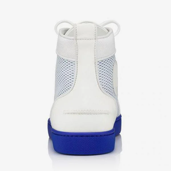 Merumote Gentleman's High Top Sneakers Red bottom Sneakers Rivet Shoes-MERUMOTE