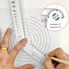 Multifunctional Folding Geometric Drawing Ruler Line Circular Drafting Tool