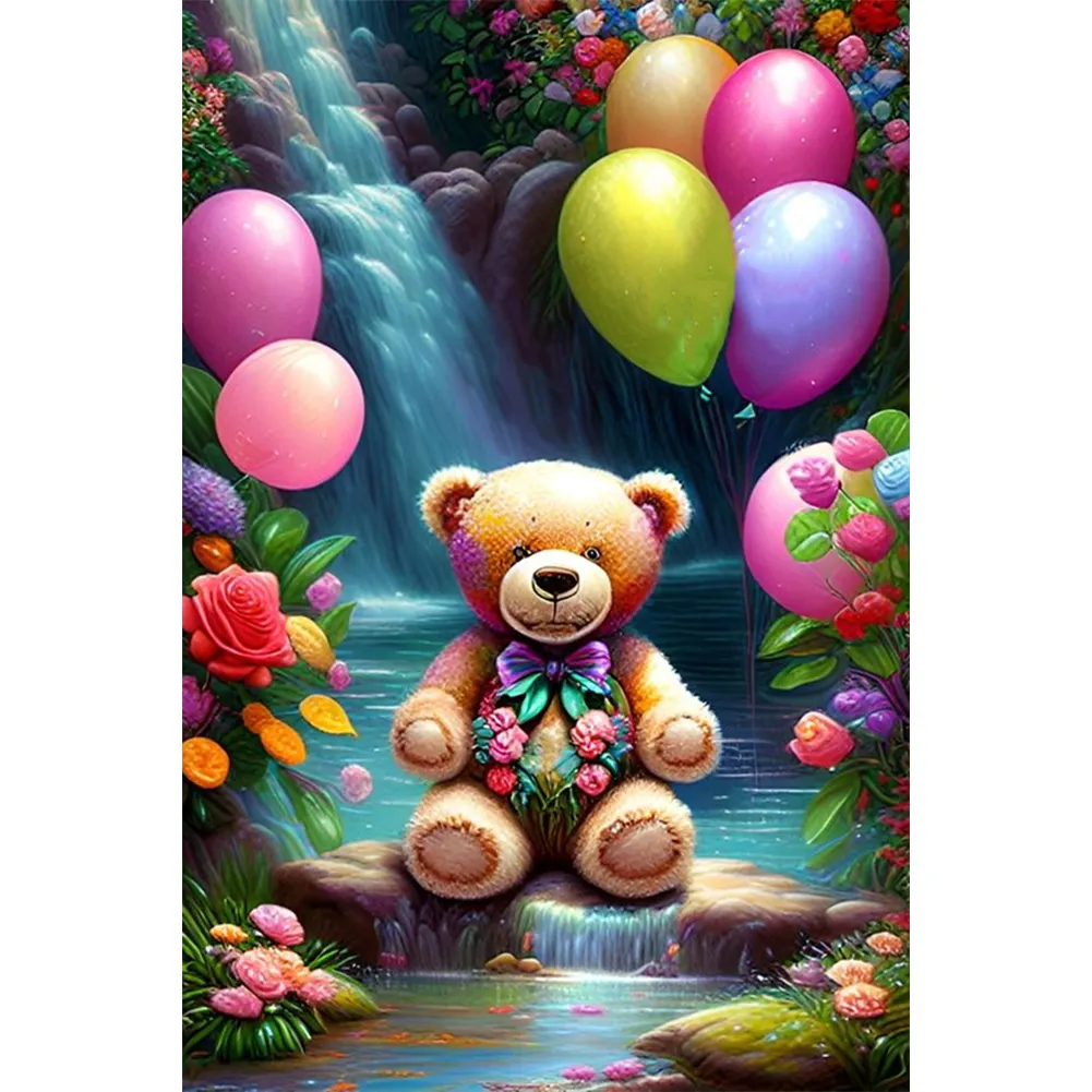 Partial AB Diamond Painting - Full Round Drill - Bear(Canvas|45*65cm)