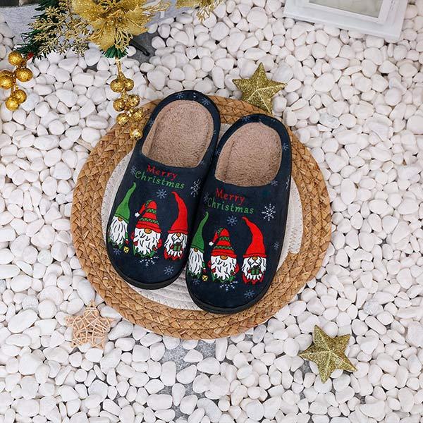 Cozy Christmas Gnome Cotton Slippers for Home Comfort