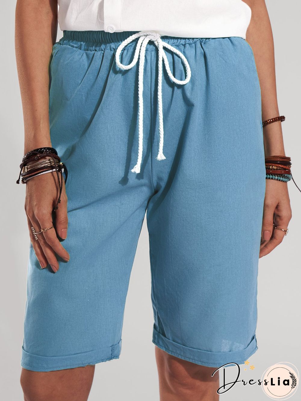 Cotton and linen women's trousers, thin casual pants, nine-point pants, five-point Shorts