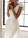 White Color Sequined Bandeau Wedding Maxi Dress