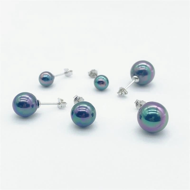 1 Pair 925 Sterling Silver Geometric Ear Studs