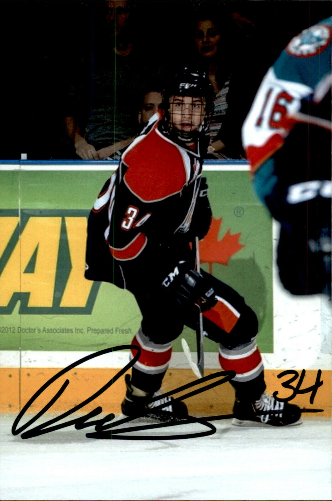 Deven Sideroff SIGNED 4x6 Photo Poster painting KAMLOOPS BLAZERS / ANAHEIM DUCKS