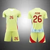 2025 European Championship Spain Jersey Set No.19 Yamal football Jersey Training No.7 Morata Men's Team Jersey Breathable Set