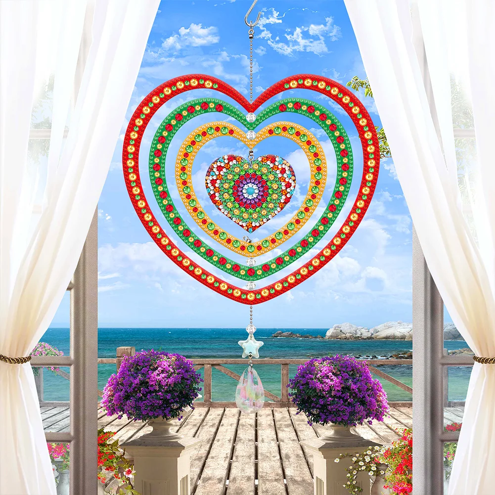DIY Mandala Suncatcher Diamond Painting Hanging Sign Christmas Home Windows Decor
