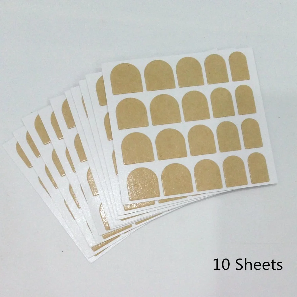 1/3/5/10/20 Sheets DIY Nail Art Double Sided Self Adhesive Sticker For Fake Nails Sticker Tape Glue Tool-Nail Inspo