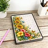 Flowers 5D DIY Diamond Art Painting Notebook Kit 50 Pages A5 Rhinestone Art Painting Notebook Kit for Adults Beginners Holiday Birthday Gift