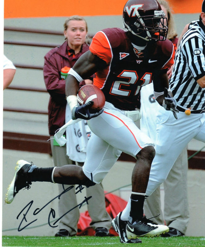 Rashad Carmichael auto signed football Photo Poster painting V tech