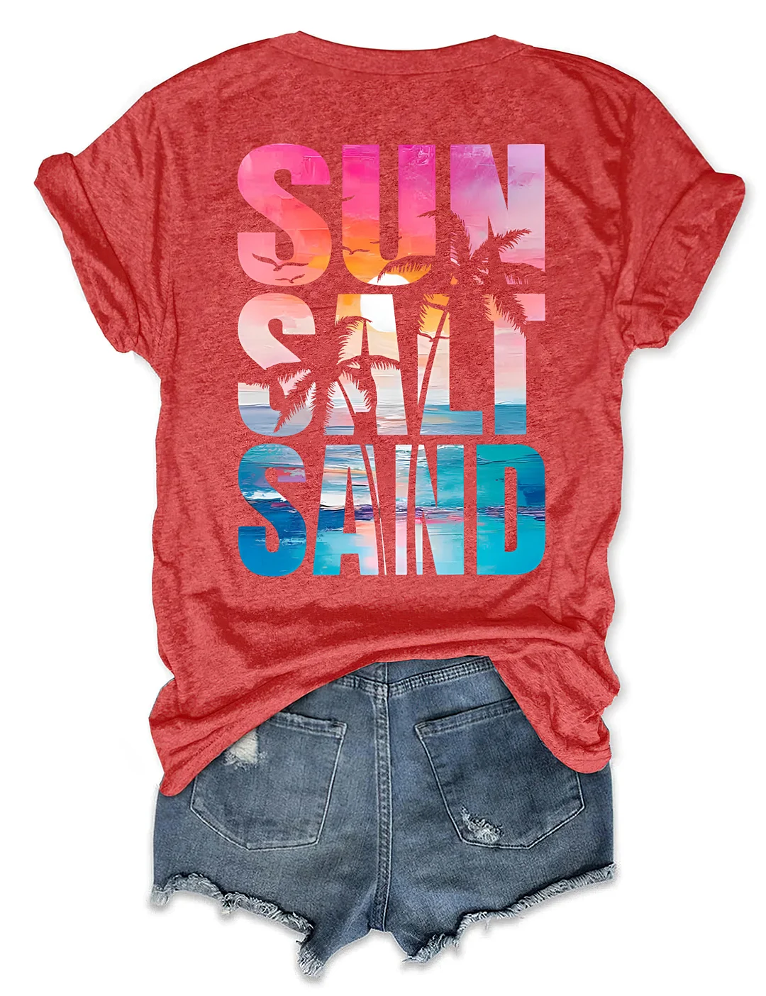 Retro Summer Sun Salt Sand T-shirt