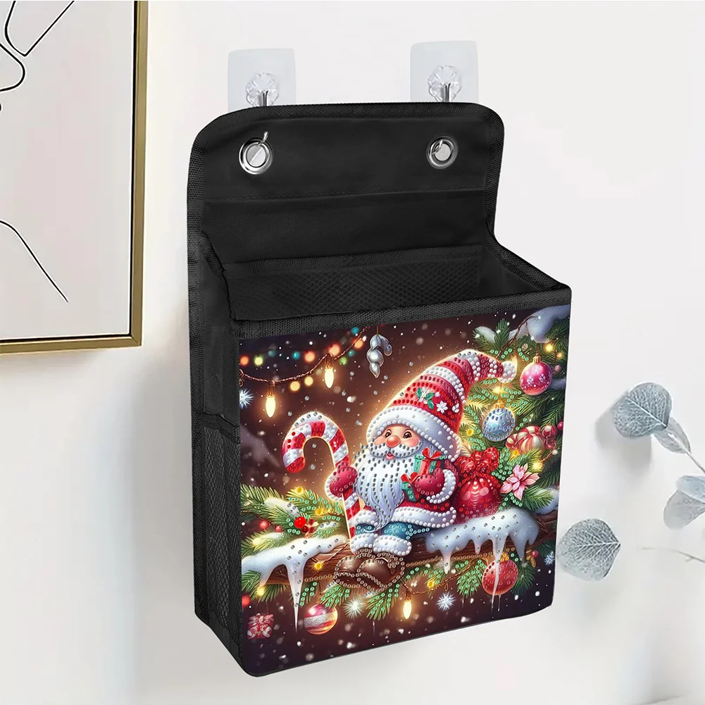 5D DIY Christmas Gnome Diamond Painting Hanging Storage Bag Diamond Art Organizer Box Home Decor 