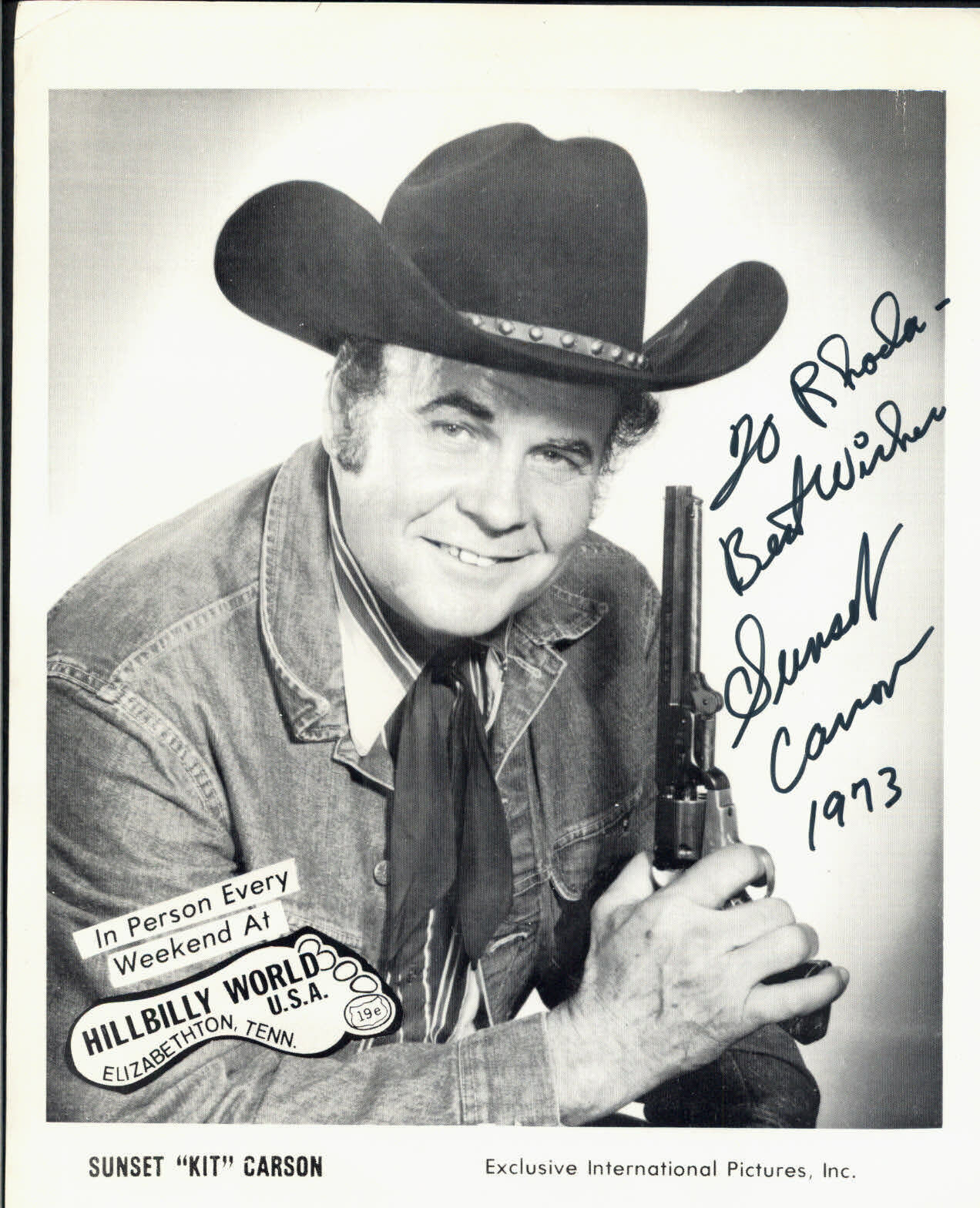 Sunset Carson - Signed Autograph Movie Still - Western Actor