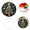 【Limited Stock Sale】Pearl Christmas Tree-DIY Embroidery Kit with Pattern Cotton Threads Needles Hoop 30*30cm/11.81*11.81in tapestrymarket