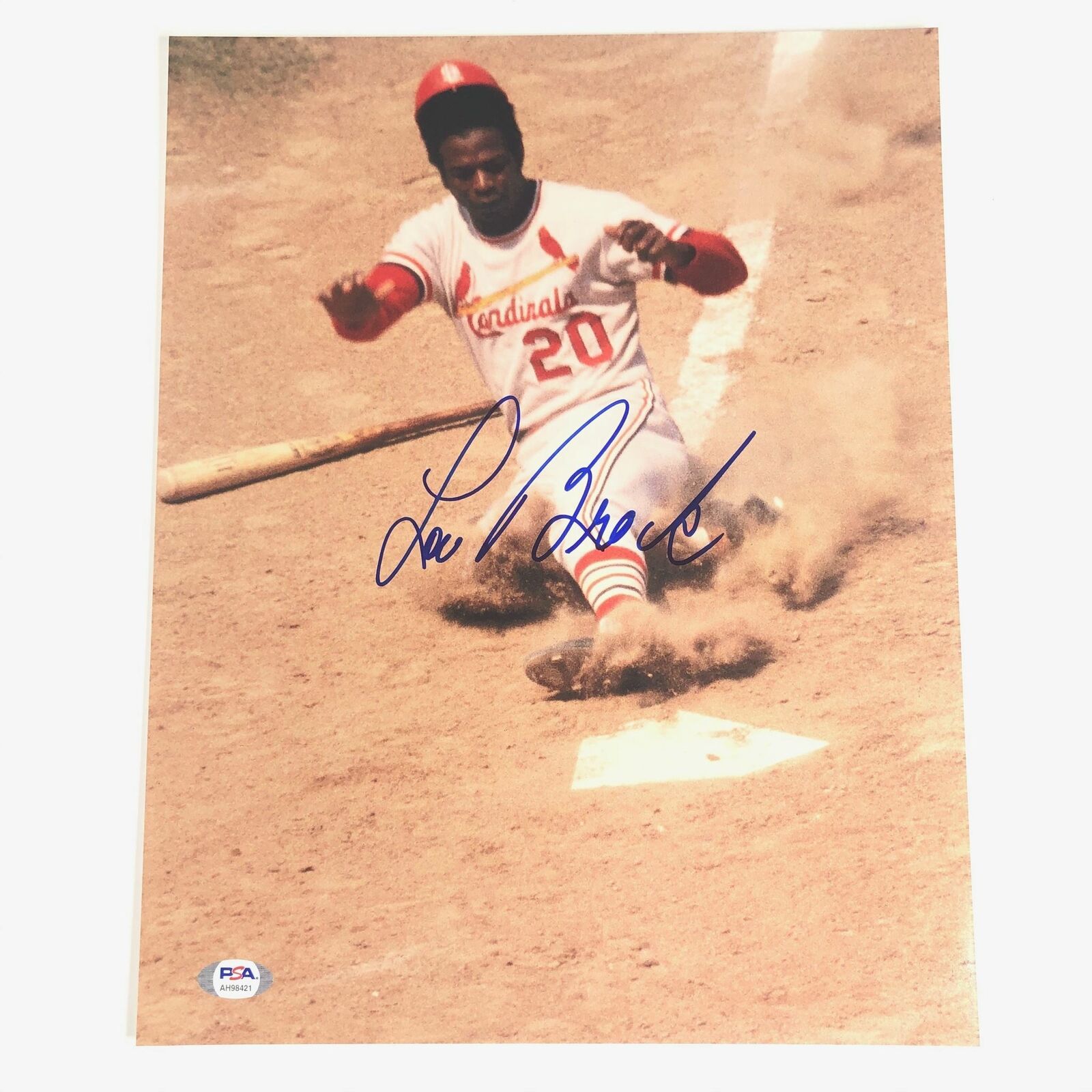 Lou Brock signed 11x14 Photo Poster painting PSA/DNA St. Louis Cardinals Autographed
