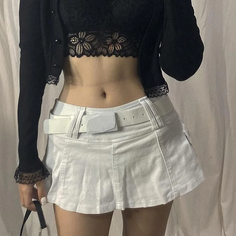 GOTH DENIM MINI SKIRT