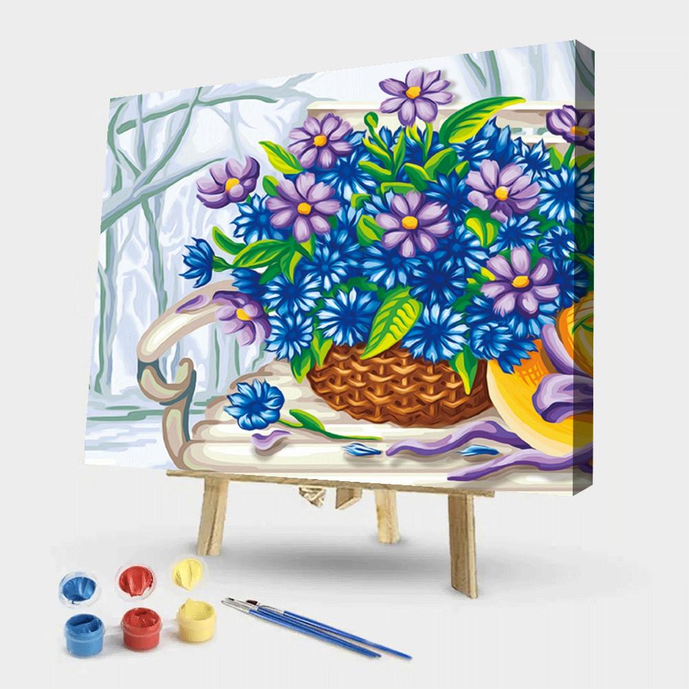Flower Basket - Painting By Numbers - 50*40CM gbfke