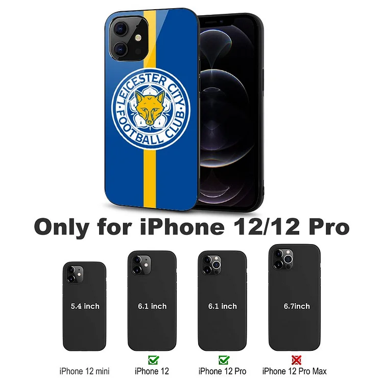 Leicester City Stoßfest Glaskasten Handyhüllen & Cover Für IPhone 12