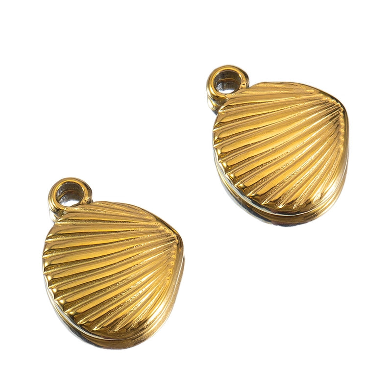 10 PCS/Package 14 * 12mm 304 Stainless Steel Tortoise Dolphin Shell Pendant Jewelry Accessories