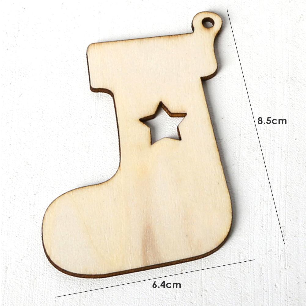 

10pcs Creative Wooden Merry Christmas Pendants DIY Window Xmas Tree Decor, Jm01560, 501 Original
