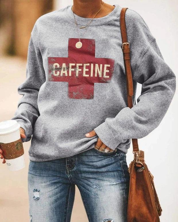 CAFFEINE Grey Sweatshirt
