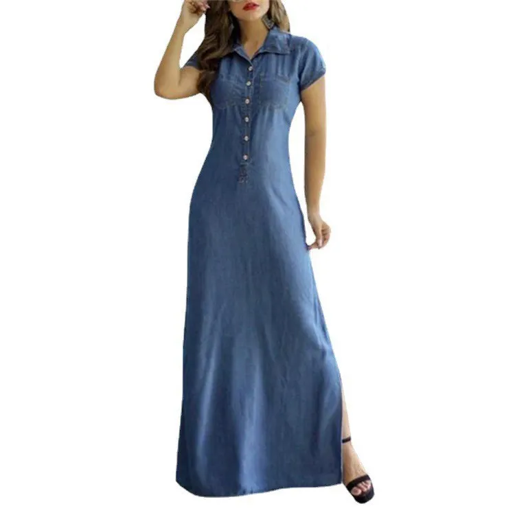 Churchf Churchf New Dress Plus Size Casual Denim Dress
