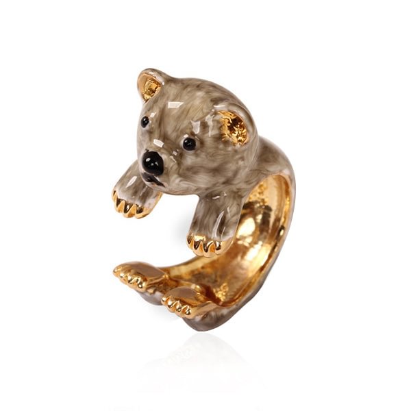 Cute Enamel-Glazed Koala Bear Adjustable Ring