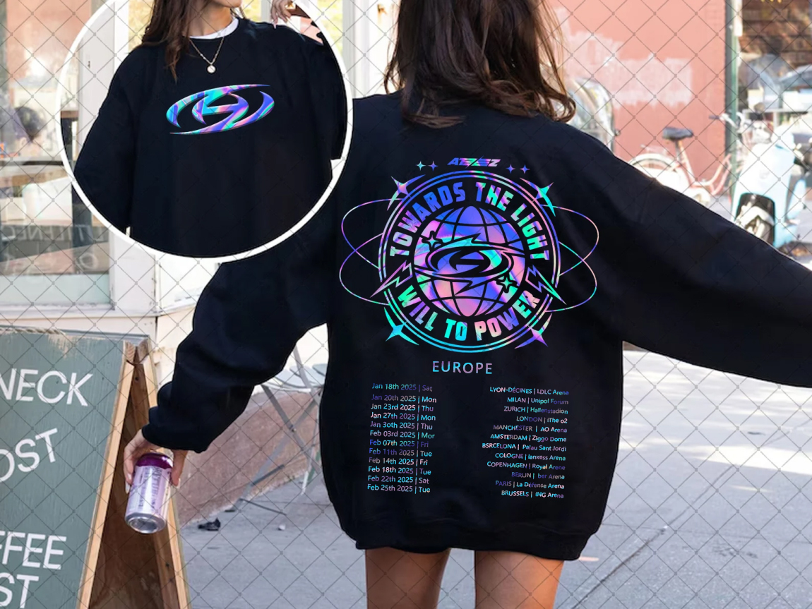 2025 Ateez Towards the Light World Europe Tour Laser Printing Sweatshirt