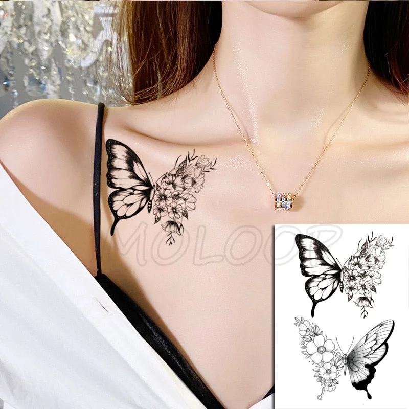 Water Transfer Tattoo Sexy Red Lips Print Tattoo Body Art Waterproof Temporary Fake Flash Tattoo for Man Woman Kid 10.5*6cm