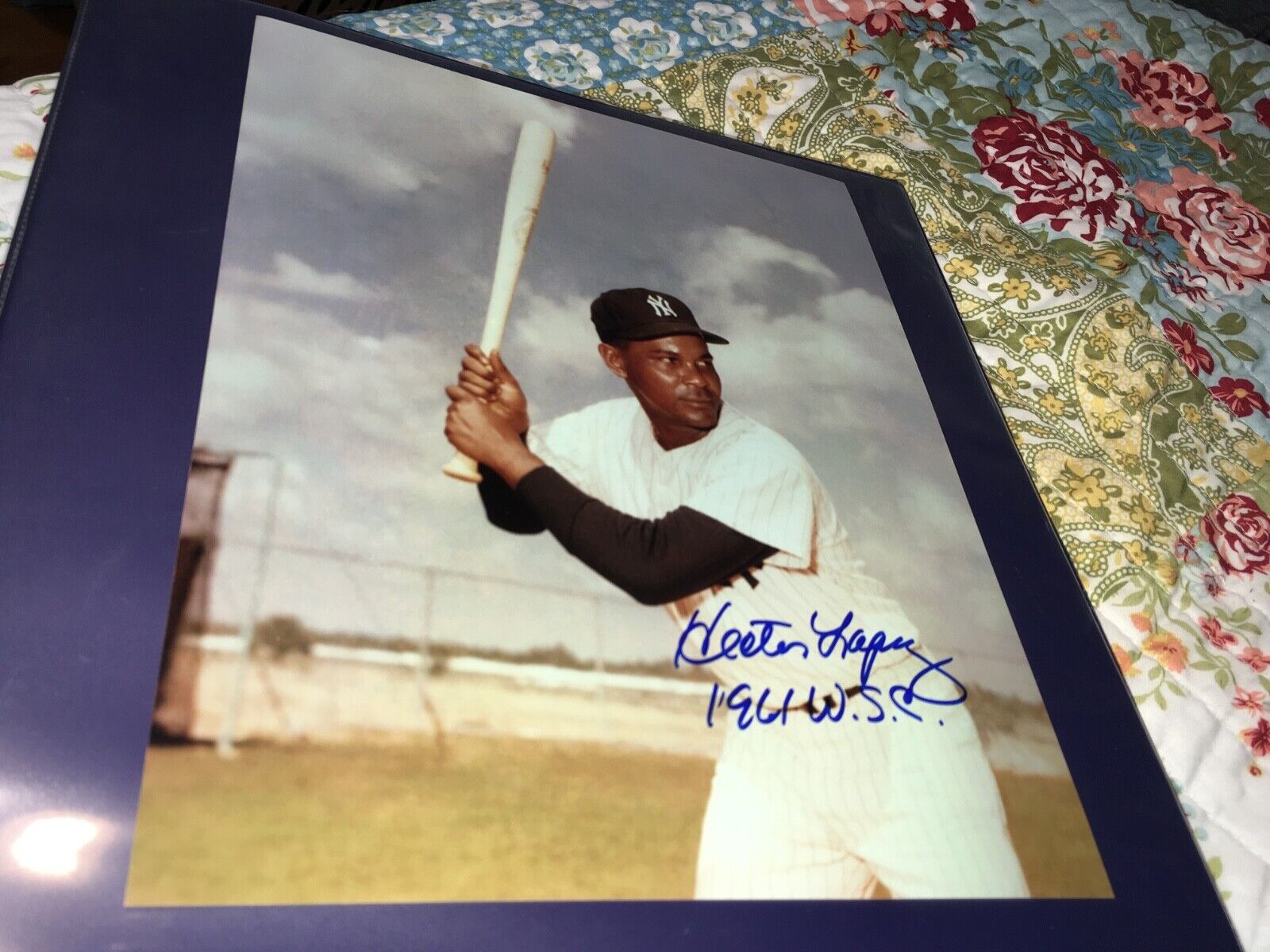 Hector Lopez New York Yankees Signed Baseball Photo Poster painting W/Our COA B