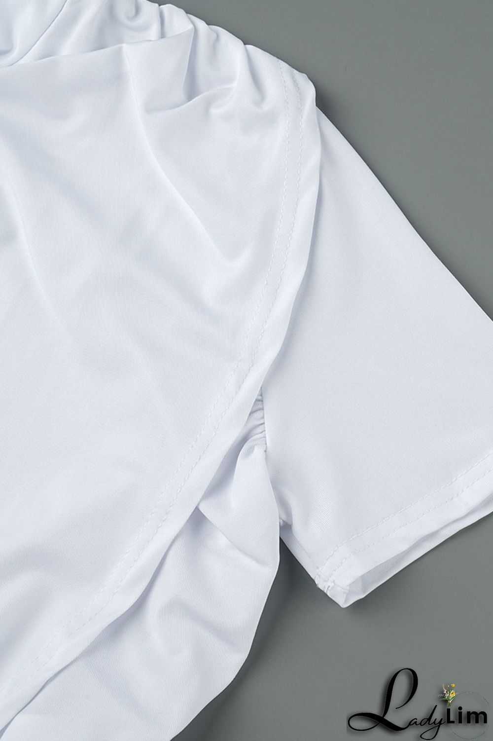 Green Sexy Solid Split Joint O Neck Short Sleeve Two Pieces