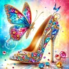 Framed Diamond Painting - Special Shaped - High Heel (25x25cm)