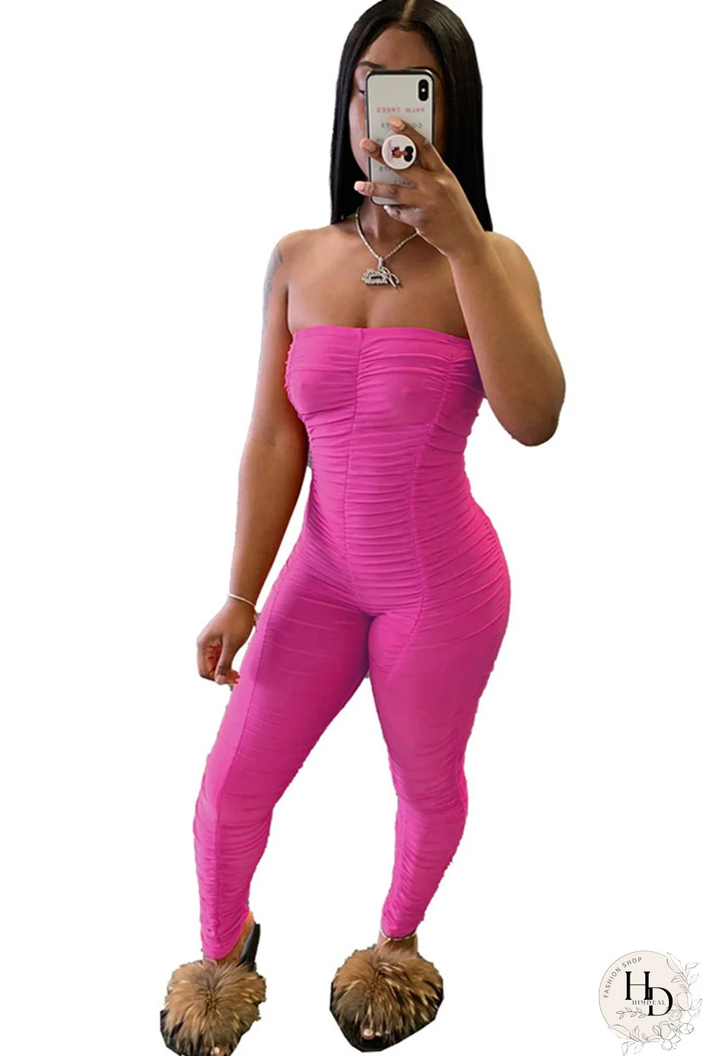 tangerine Fashion Sexy Solid Draped Milk. Sleeveless Wrapped Jumpsuits