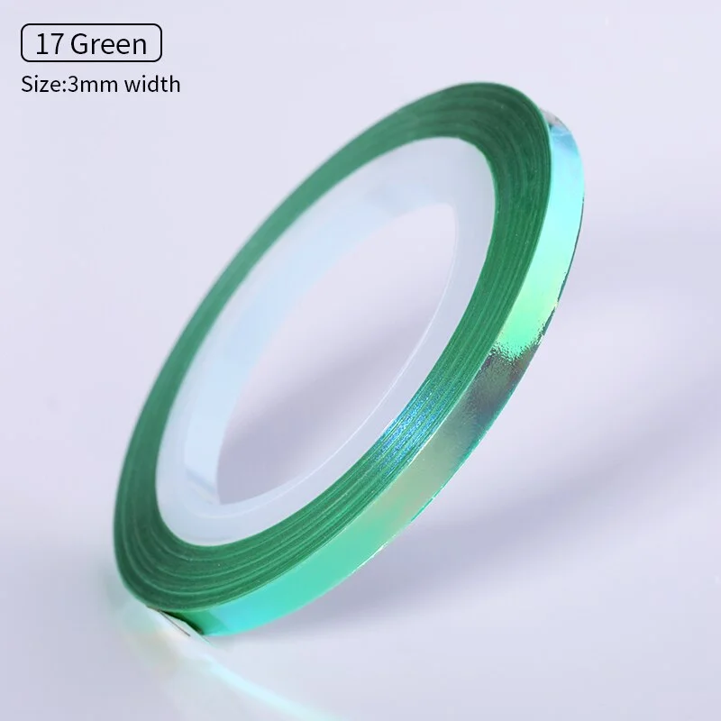 1mm 2mm 6mm Matte Glitter Nail Striping Tape Line Rainbow Multi Color Styling Tool Sticker Decal  DIY Decoration-Nail Inspo