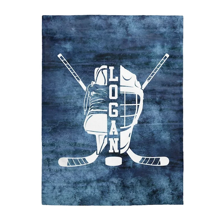 Personalized Hockey Blanket For Comfort & Unique|BKKid261[personalized name blankets][custom name blankets]