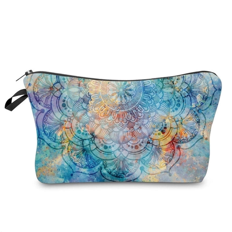 Women’s All Seasons Polyester Flower Vintage Style Square Cosmetic Bag