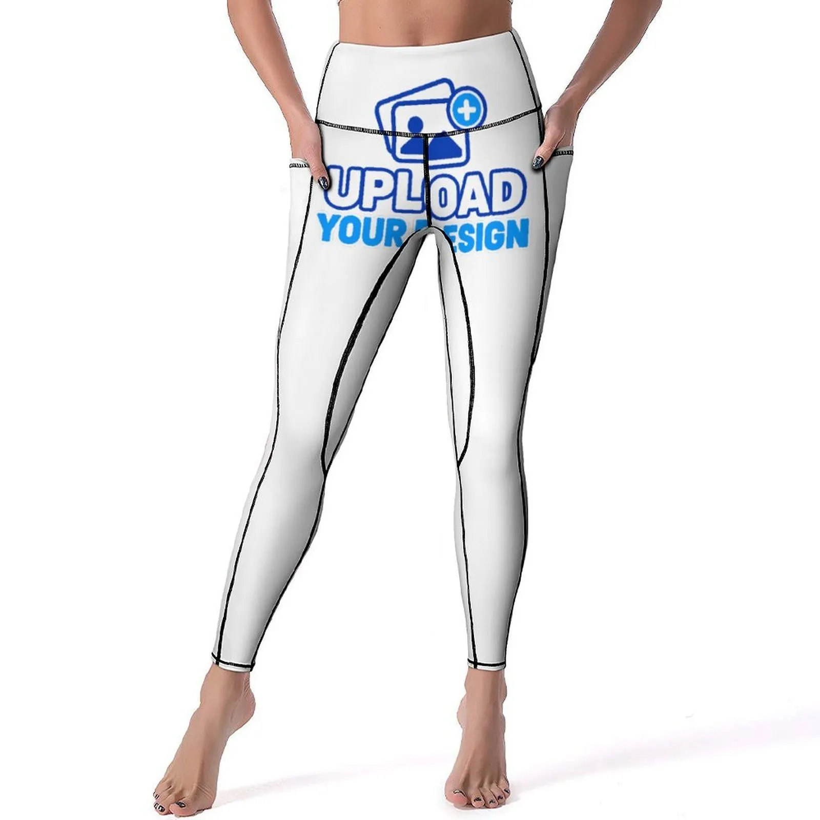 Dual-Pocket High-Waist Yoga Leggings &ndash; personalized print product image 7