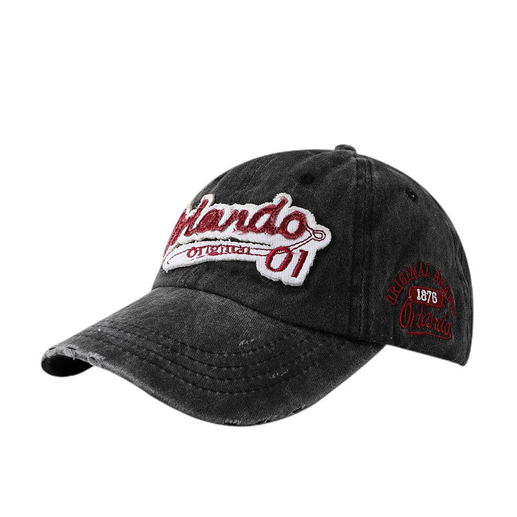 Retro Letter Print Cotton Baseball Cap for Men Women Summer Outdoor Sun Production Peaked Hats Unisex Holes Hip Hop Gorras Beach