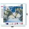 Snow Wolf  Lighthouse | Full Square Diamond Painting Kits