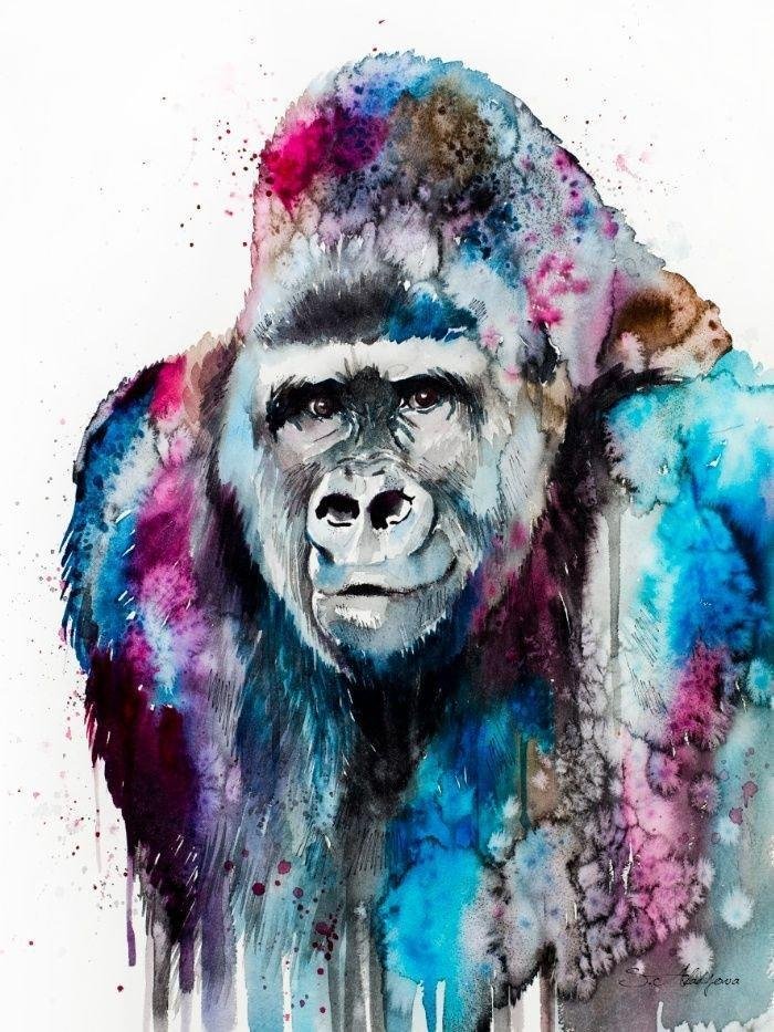 Animal Gorilla Paint By Numbers Kits UK For Adult RSB8484