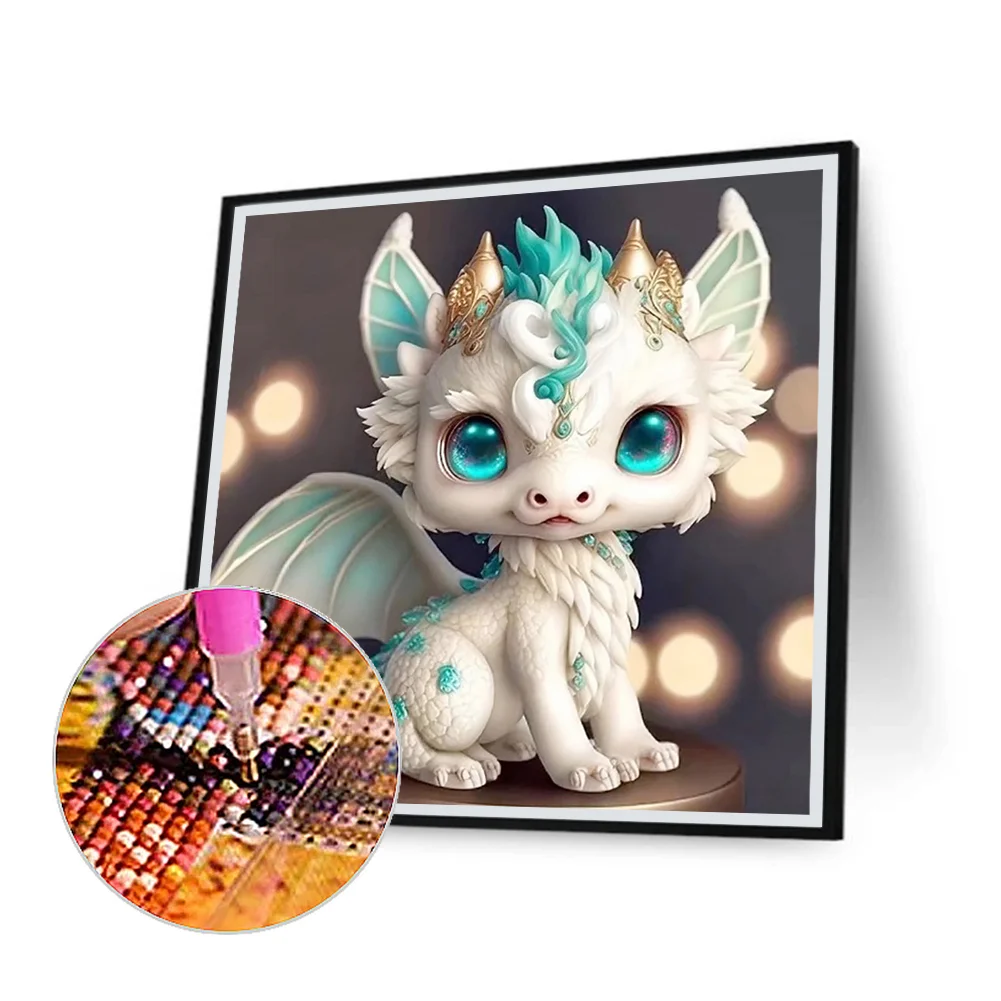 Diamond Painting - Full Round Drill - Dragon(Canvas|30*30cm)