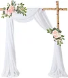 6/10FT Soft Chiffon Wedding Event Arch Curtains Table Runners