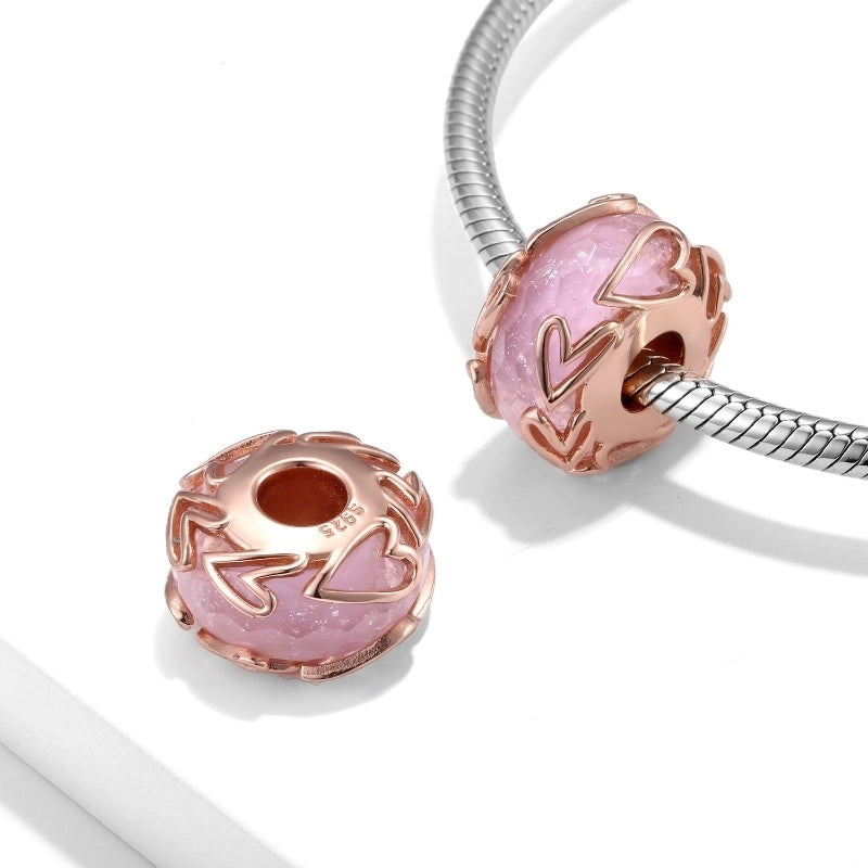 1 Piece 925 Sterling Silver Glass Glass Heart Shape Jewelry Accessories