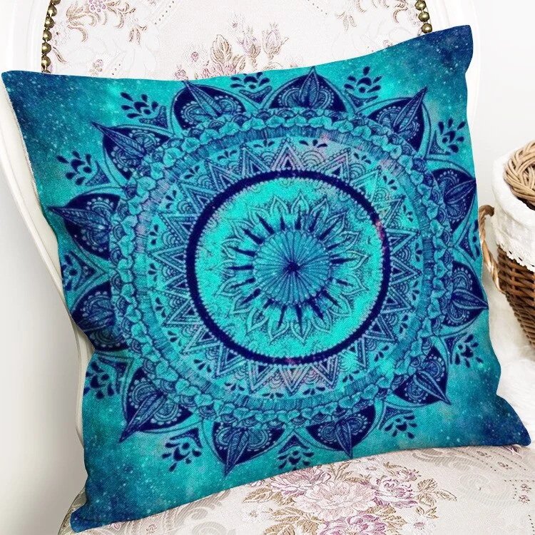 Boho Cushion Cover VillageTextil Plaid Stripes Throw Pillow 45Cmx45Cm Square Sofa And Chair Custom Printing Pillow Cover Cushion