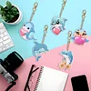 5Pcs DIY Diamond Painting Dolphin Keychain